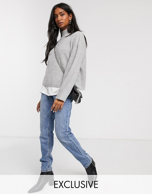 Micha Lounge relaxed high neck jumper