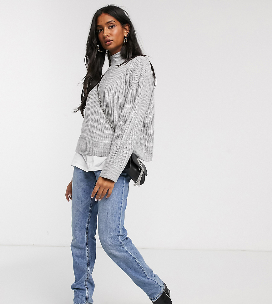 Micha Lounge relaxed high neck sweater-Gray