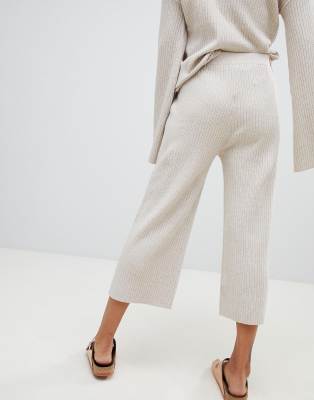 cropped wide leg sweatpants