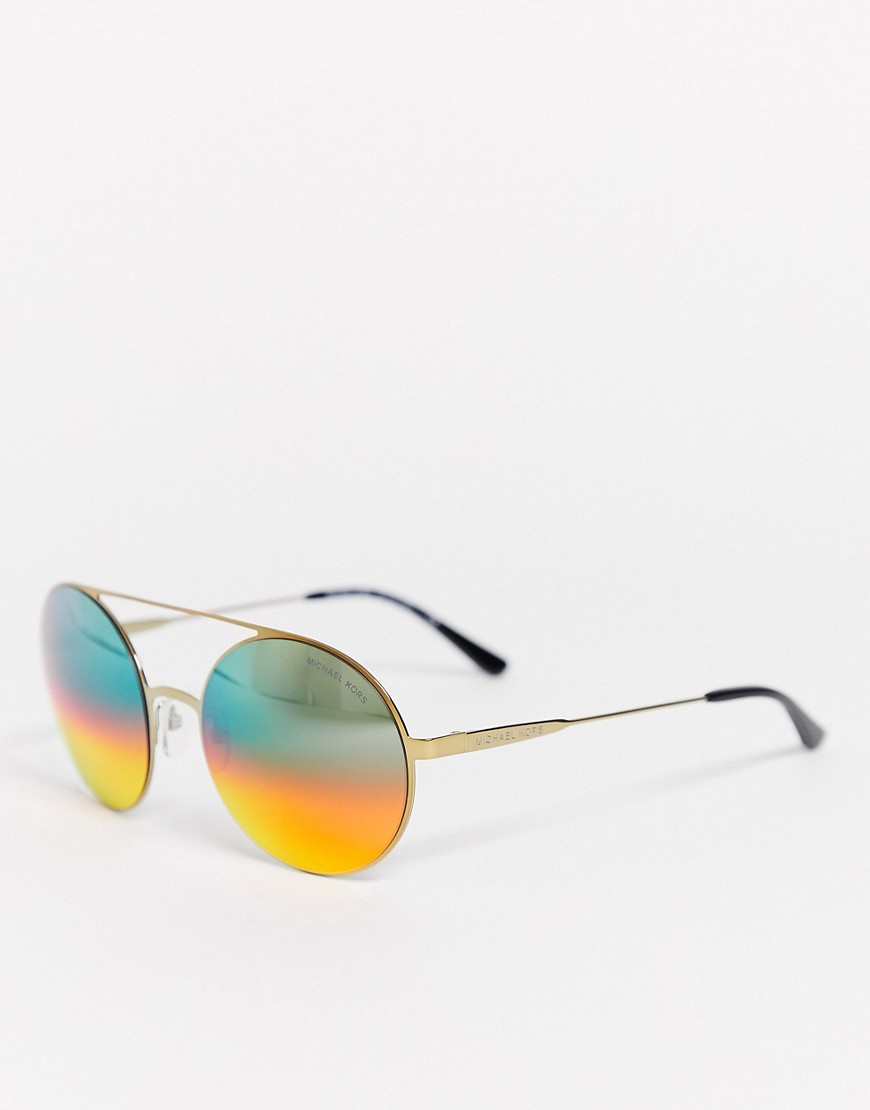 Michael Kors 0mk1027 round lens sunglasses-gold