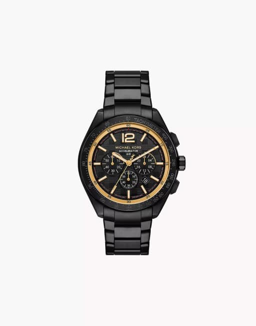 Michael Kors - Accelerator 2.0 - Montre en acier inoxydable à mouvement chronographe - Noir