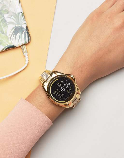 Michael kors smartwatch gold deals with diamonds