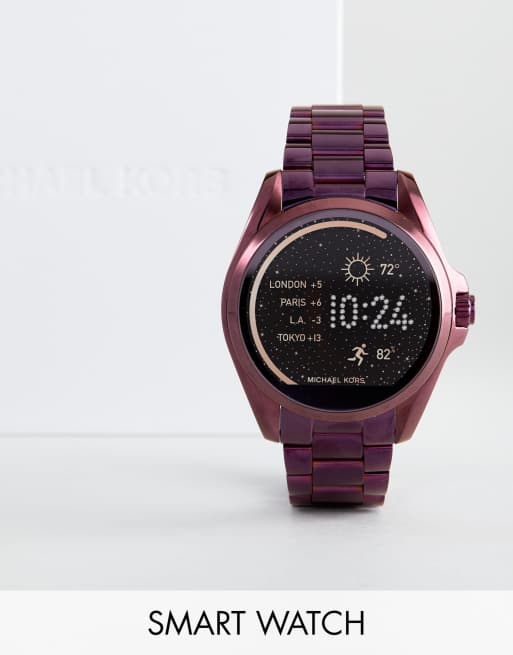 Michael Kors Access MKT5017 Bradshaw Bracelet Smart Watch In Purple