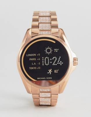 mk smartwatch rose gold