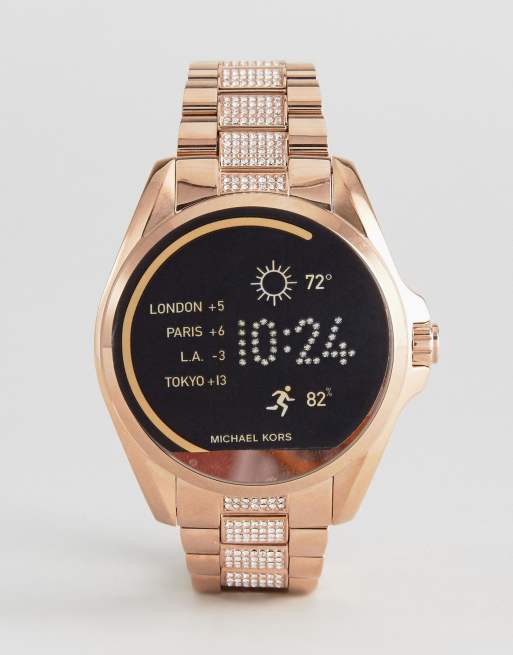 Michael kors access 2025 rose gold smartwatch