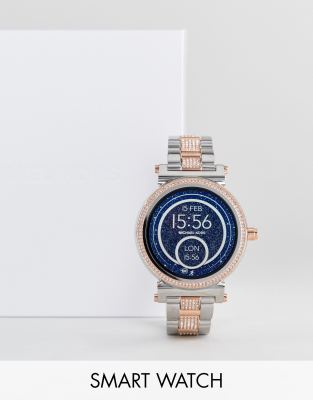 michael kors smartwatch silver and rose gold