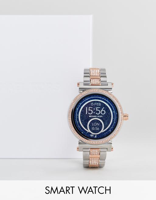 Michael kors silver deals smart watch