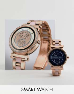 michael kors rose gold smartwatch women's