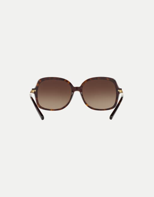 Michael Kors Adrianna ii gafas de sol cuadradas con lentes marrones en carey oscuro, 2 de 4