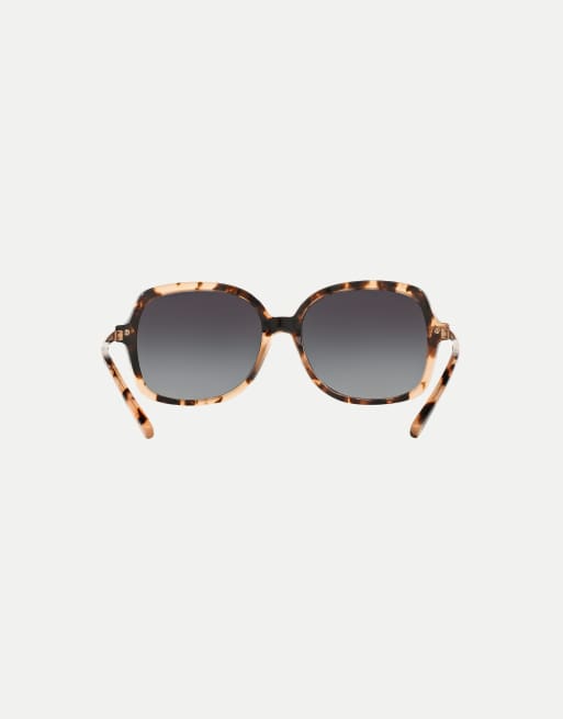 Michael Kors Adrianna ii lunettes de soleil carrées avec verres gris en écaille rose, 2 de 4