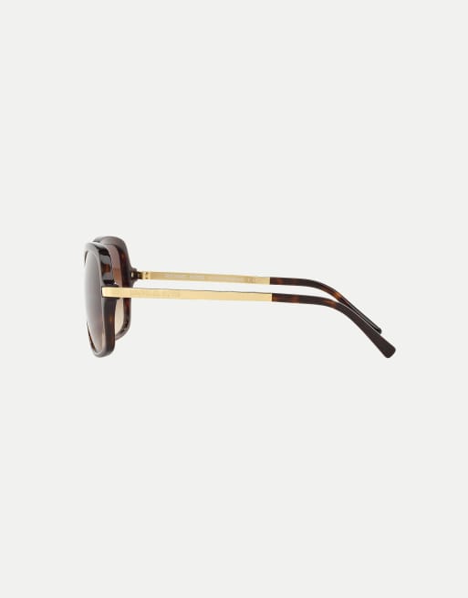 Michael Kors Adrianna ii square sunglasses with brown lens in dark tortoise, 4 of 4