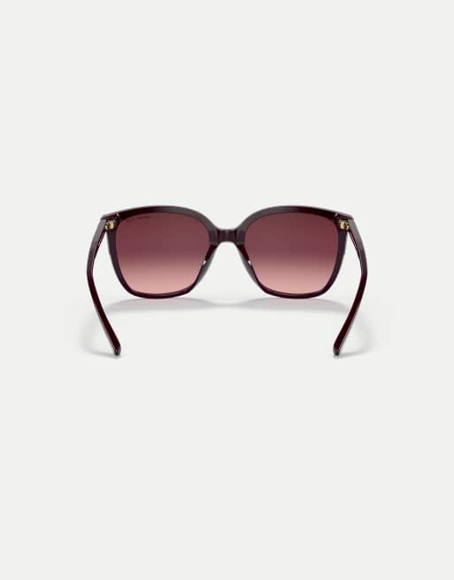 Michael Kors Anaheim occhiali da sole squadrati con lenti marroni in cordovan, 2 di 4
