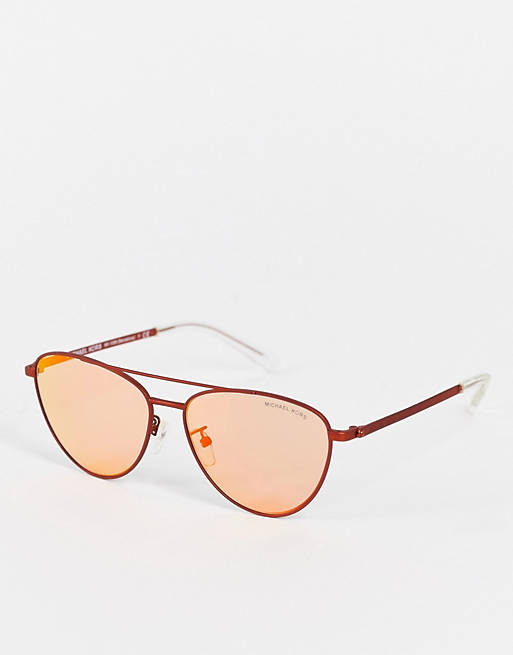Michael Kors aviator style sunglasses in burnt orange