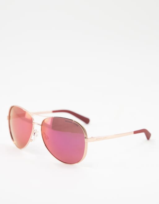 Michael kors sale pink aviator sunglasses