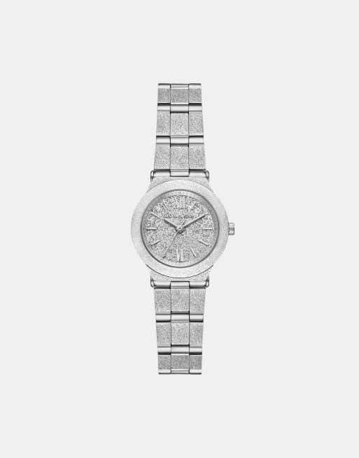 Michael Kors – Billie – Silberfarbene Damenuhr aus Edelstahl mit 3 Zeigern
