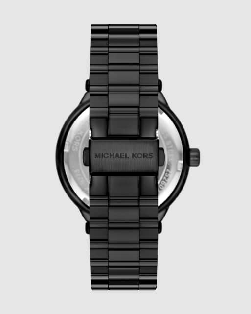 Michael Kors Billie three-hand black stainless steel watch in black, 4 of 4