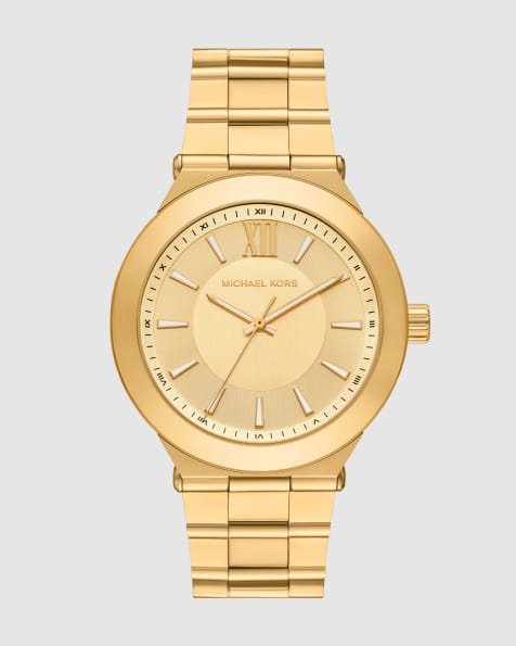 Michael Kors Billie three-hand gold-tone stainless steel watch in gold - view 1