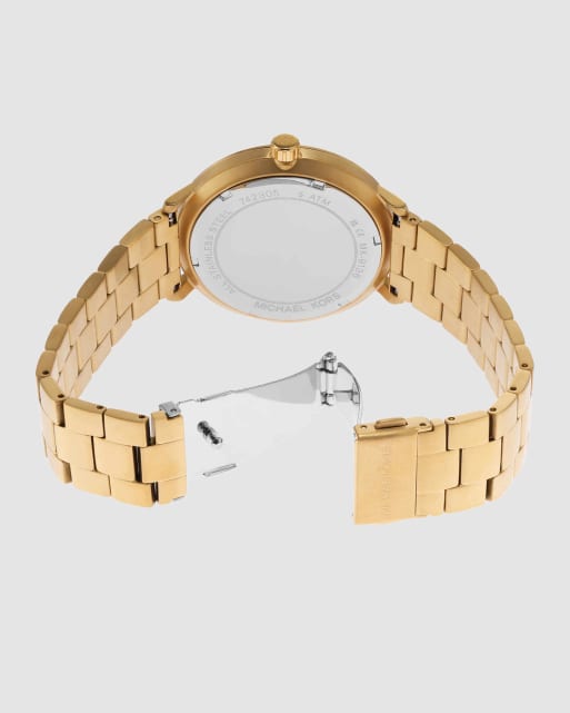 Michael Kors - Blake - Montre en acier inoxydable avec mouvement à 3 aiguilles et affichage date - Doré, 4 de 4