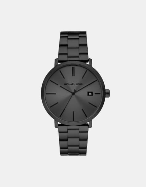 Michael Kors - Blake - Montre en acier inoxydable avec mouvement à 3 aiguilles et affichage date - Noir - view 1