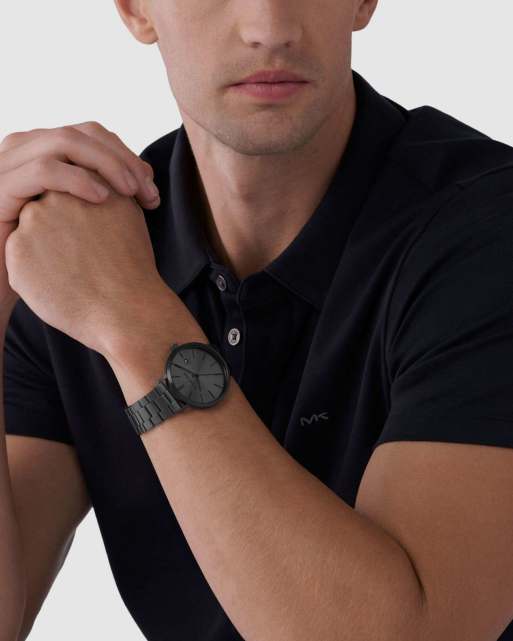 Michael Kors - Blake - Montre en acier inoxydable avec mouvement à 3 aiguilles et affichage date - Noir, 2 de 4