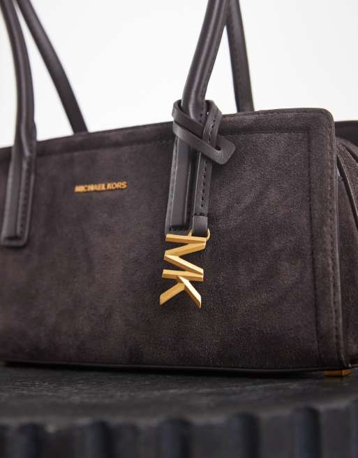 Michael Kors - bolso de hombro Laila en ante marrón chocolate, 2 de 4