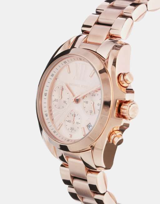 Michael Kors Bradshaw Mini Rose Gold Chronograph Watch 36mm MK5799