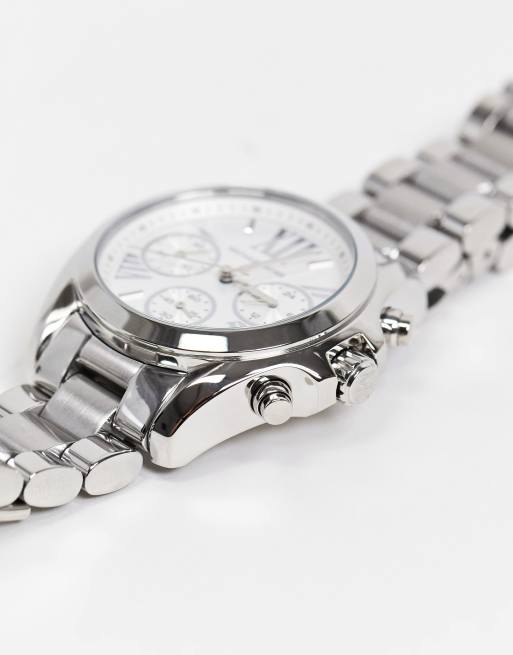 Michael kors best sale silver bradshaw watch