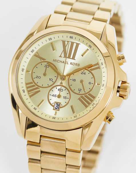 Michael Kors Bradshaw womens bracelet watch in gold - view 1