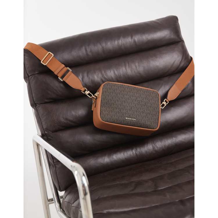 Michael Kors Bryant cross body bag in brown monogram print | ASOS