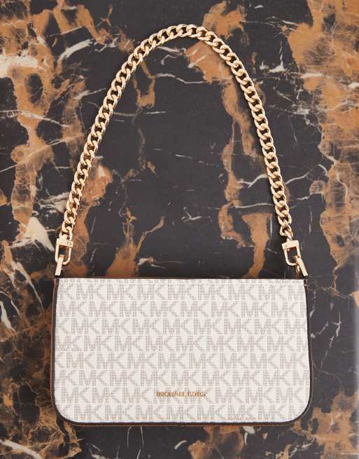 Michael Kors Bryant piccola pochette a tracolla con monogramma color crema, 1 di 4