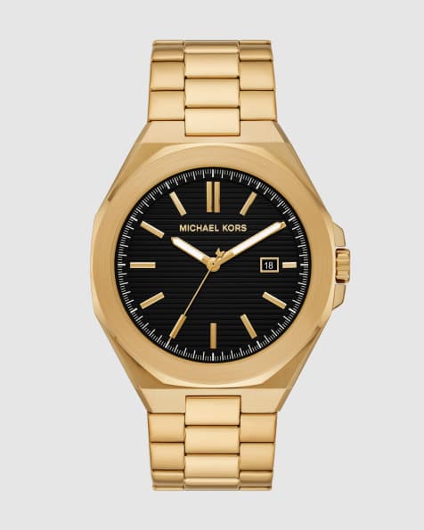 Michael Kors Callum three-hand date gold-tone stainless steel watch in gold - view 1