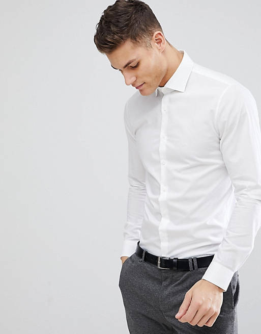 Asos Uomo Abbigliamento Camicie Camicie eleganti Camicia slim elegante bianca facile da stirare 