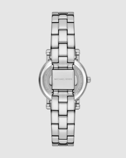 Michael Kors Corey three-hand stainless steel watch in silver, 4 of 4