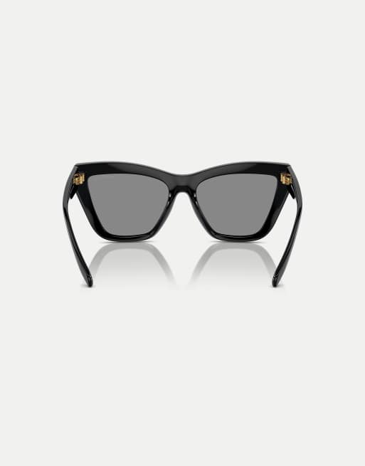 Michael Kors Dubai Cat-Eye-Sonnenbrille mit grauen Gläsern in Schwarz, 2 von 4