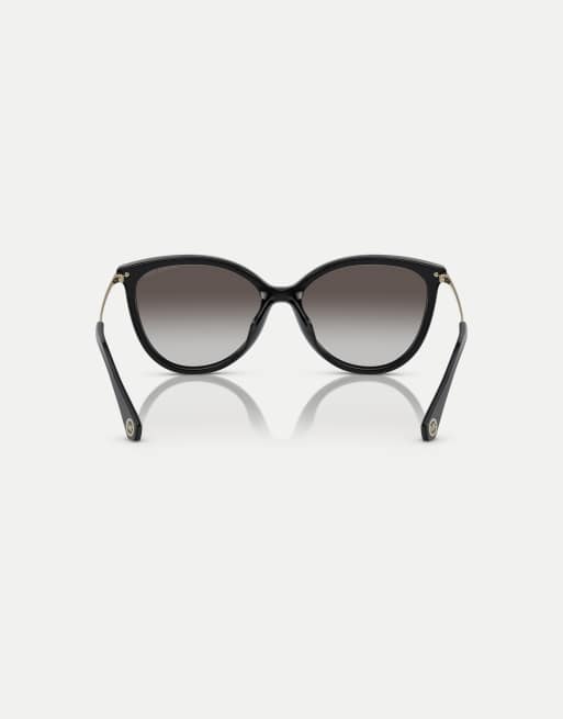 Michael Kors Dupont Cat-Eye-Sonnenbrille mit grauen Gläsern in Schwarz, 2 von 4
