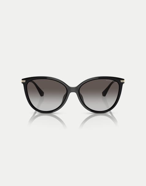 Michael Kors Dupont cat eye sunglasses with grey lens in black - view 1
