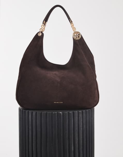 Michael Kors Ellie toteväska i chokladbrun mocka - view 1