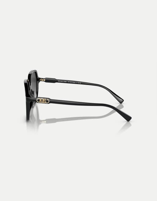 Michael Kors gafas de sol cuadradas Jasper con lentes grises en negro, 4 de 4
