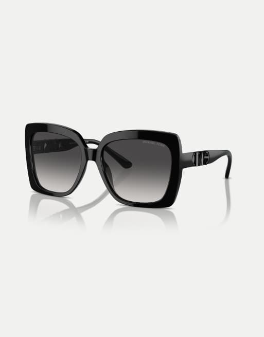 Michael Kors gafas de sol cuadradas Nice con lentes grises en negro, 3 de 4