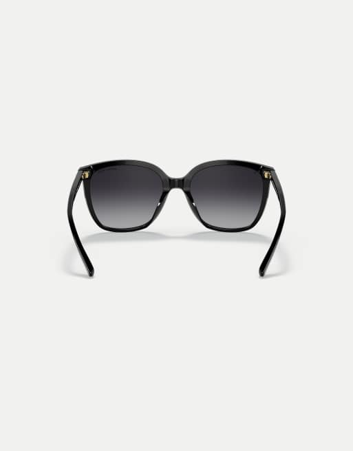 Michael Kors gafas de sol cuadradas polarizadas con lente gris en negro, 2 de 4