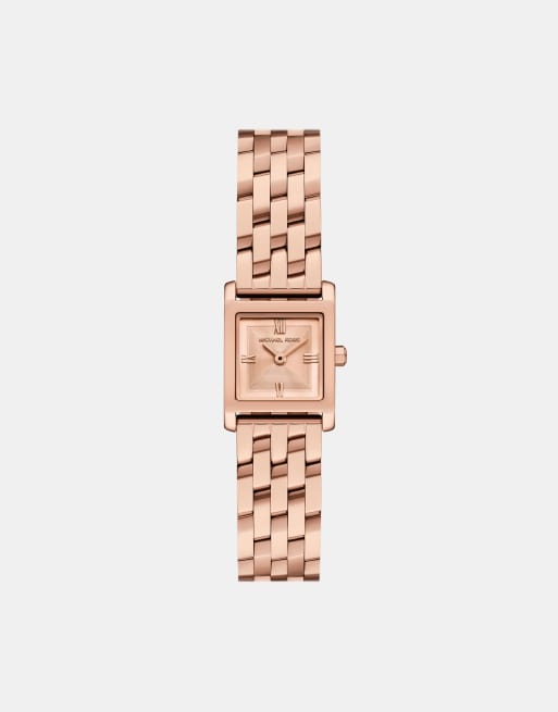 Michael Kors - Georgie - Montre pour femme en acier inoxydable, 3 aiguilles - Or rose