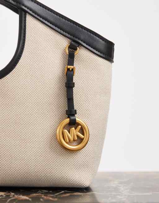 Michael Kors – Haddie – Kleine Tragetasche aus Canvas in Cremeweiß und Schwarz, 4 von 4