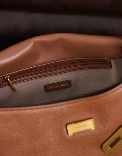 Michael Kors Hamilton Moderne top handle tote bag in tan luggage, 4 of 4
