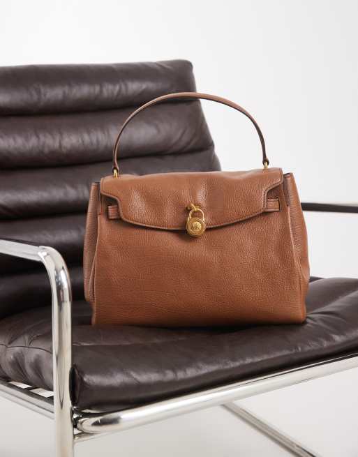 Michael Kors Hamilton Moderne top handle tote bag in tan luggage, 6 of 6