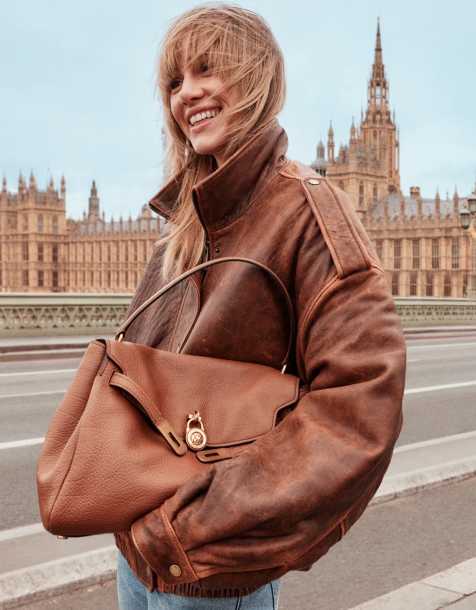 Michael Kors Hamilton Moderne torba typu tote z górnym uchwytem w kolorze tan luggage - view 1