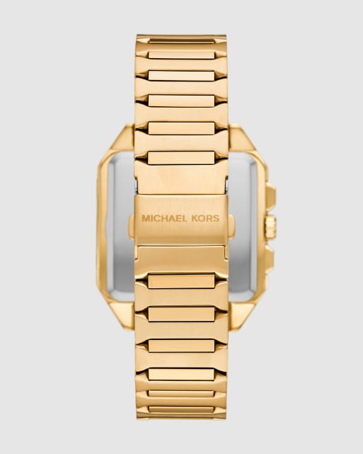 Michael Kors Hayes chronograph gold-tone stainless steel watch in gold, 4 of 4
