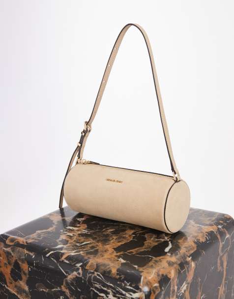 Michael Kors – Izzy – Gräddvit, liten axelväska med barreldesign - view 1