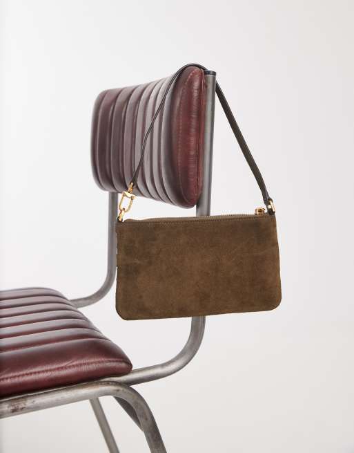 Michael Kors Jet Set pleciona torebka na ramię w kolorze loden, 3 z 4
