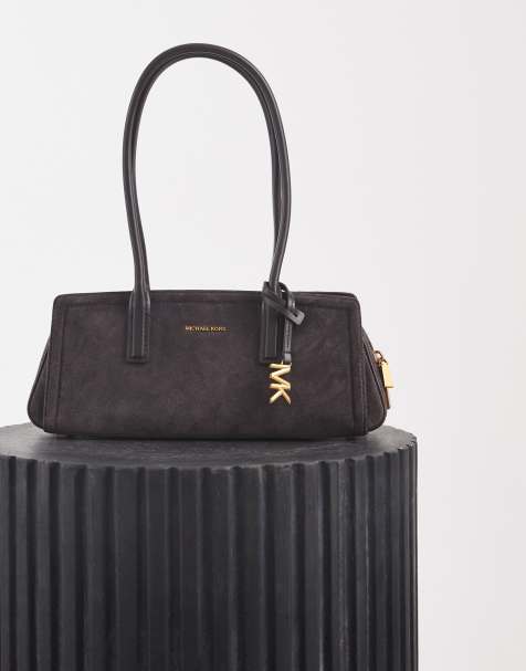 Michael Kors Laila skuldertaske i chokoladebrunt ruskind - view 1