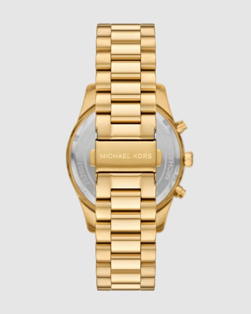 Michael Kors Lexington chronograph gold-tone stainless steel watch in gold, 4 of 4